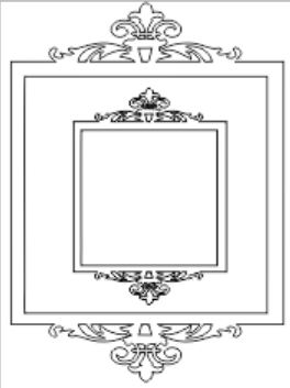 Ornate double square frame